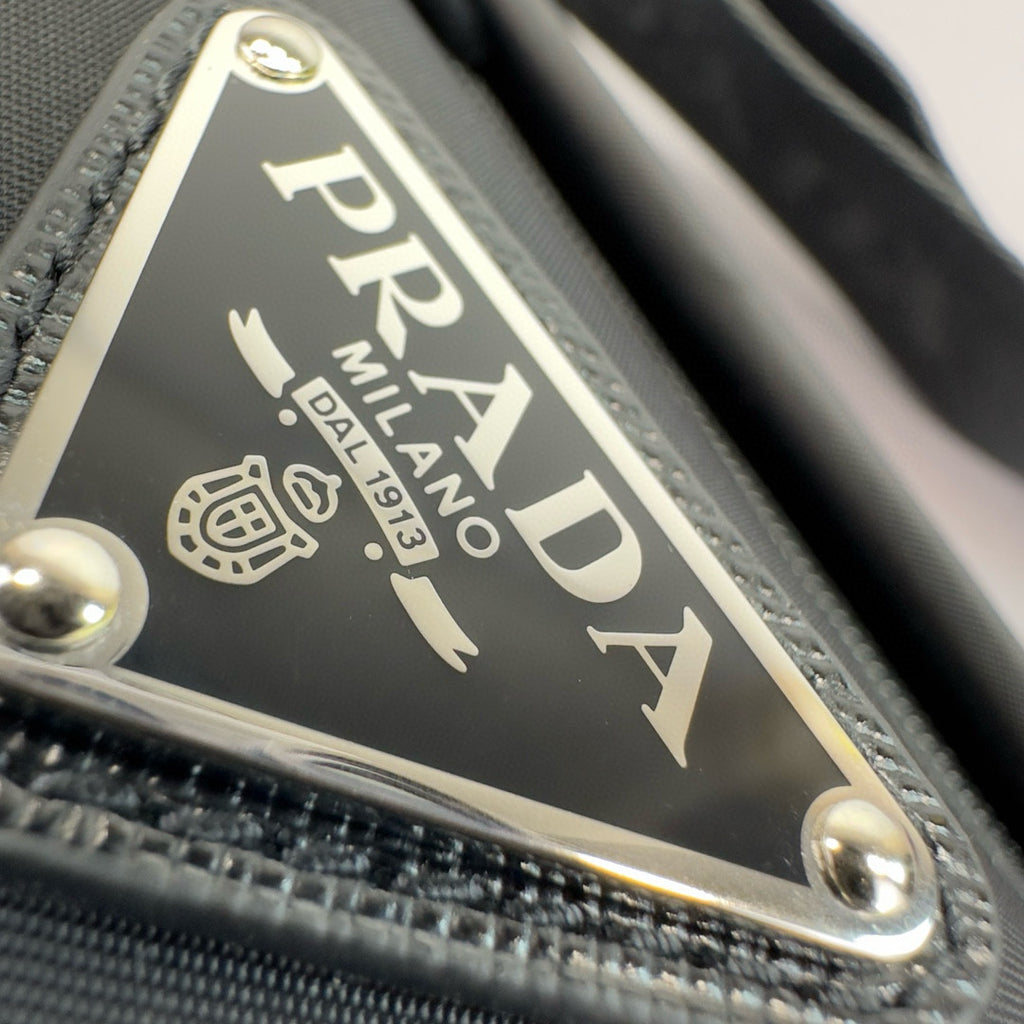 Prada Men's Solid Color Fashion Casual Triangle Logo Recycled Nylon Backpack Bags #78271