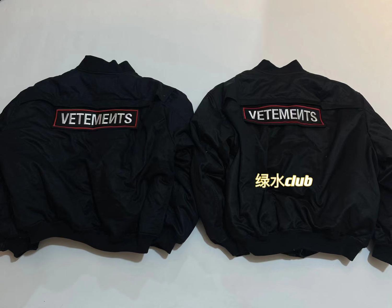 Vetements Men's Autumn and Winter Solid Color Embroidered Letter Label Zipper Long Sleeve Cotton Jacket #74251
