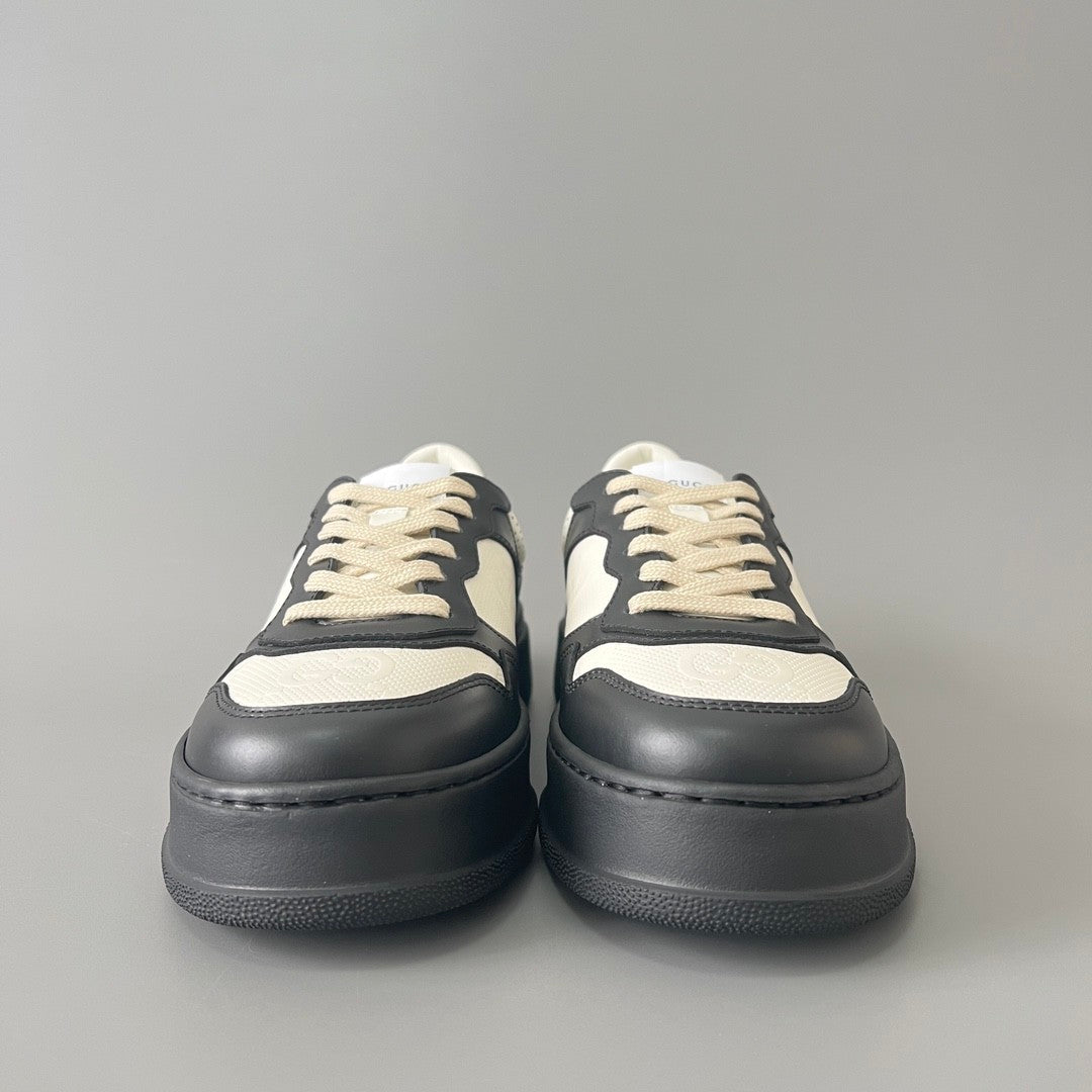 Gucci Chunky BGG Black And White Panda Biscuit Shoes Couple Model Cowhide Stitching GG Embossed Cowhide #332565