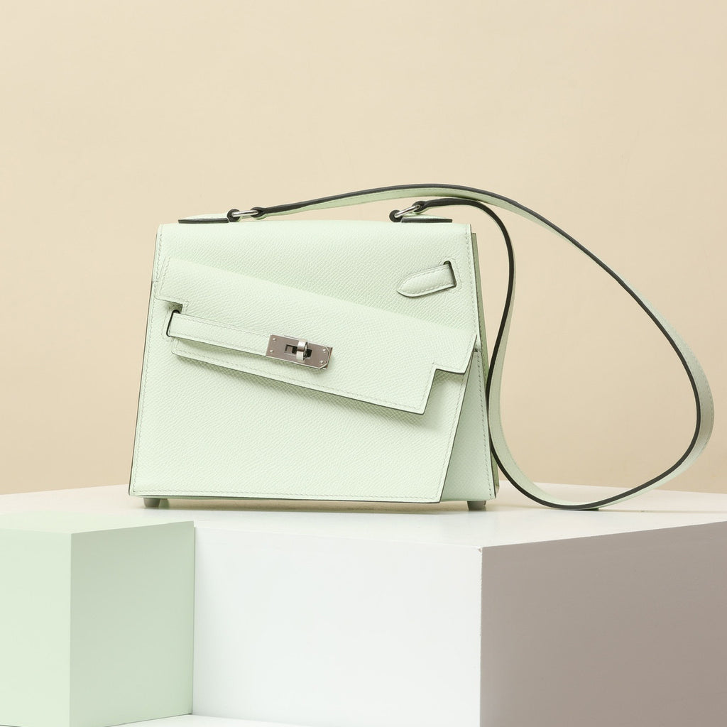 Hermes Women's Fashion Classic Reversible Asymmetric Silver Buckle Cowhide Shoulder Crossbody Tote Bag Bags #78783