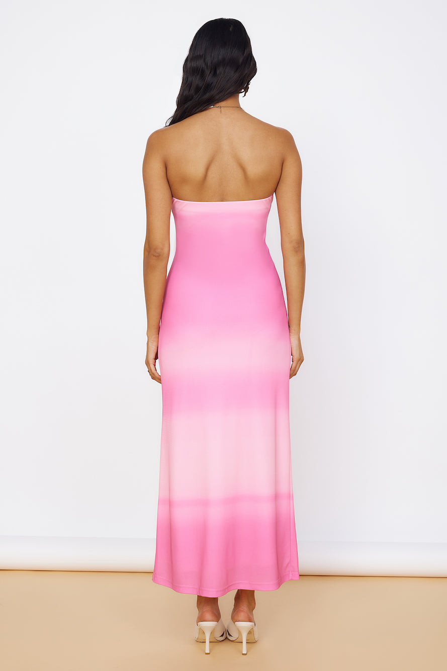Infinite Light Midi Dress Pink