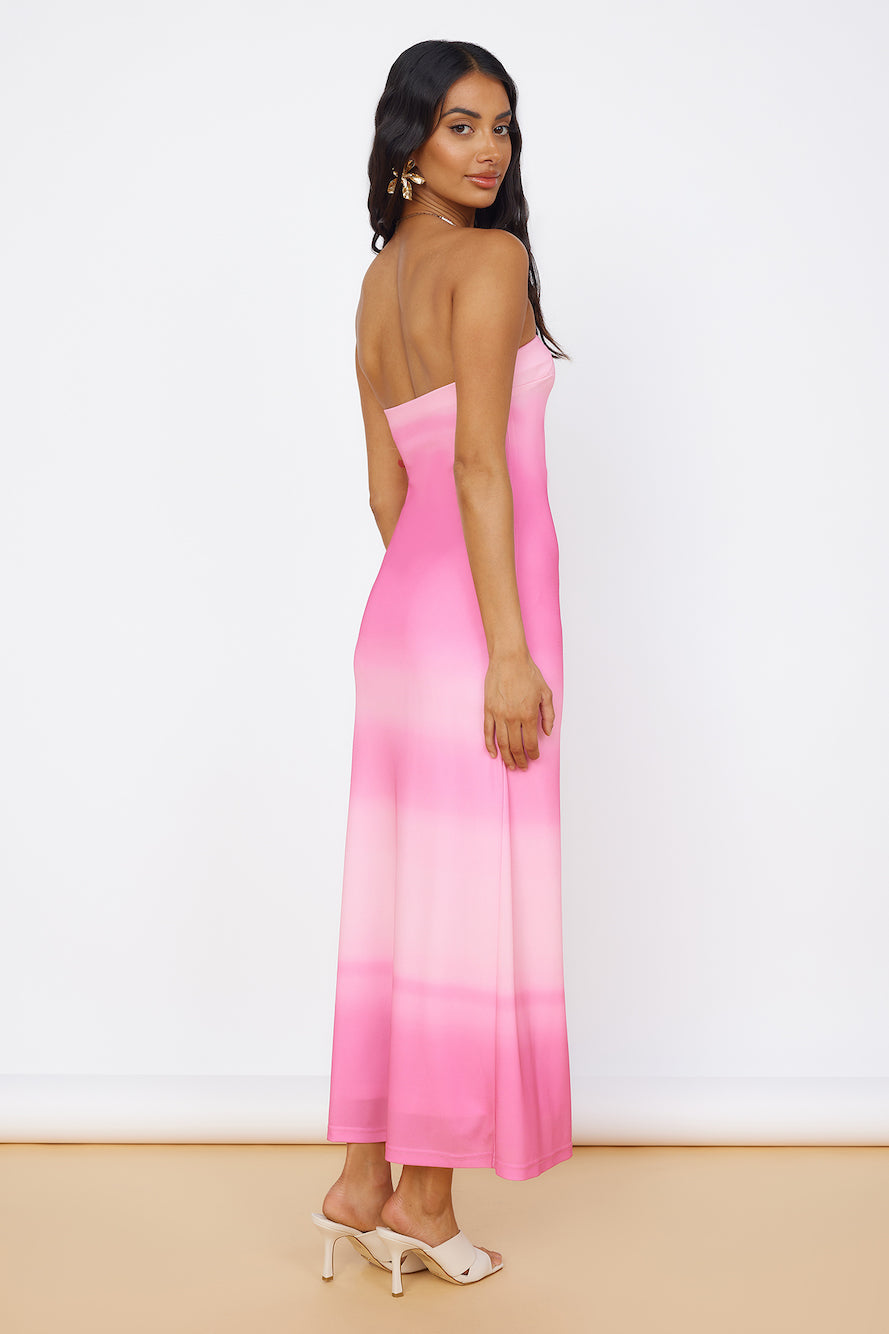 Infinite Light Midi Dress Pink