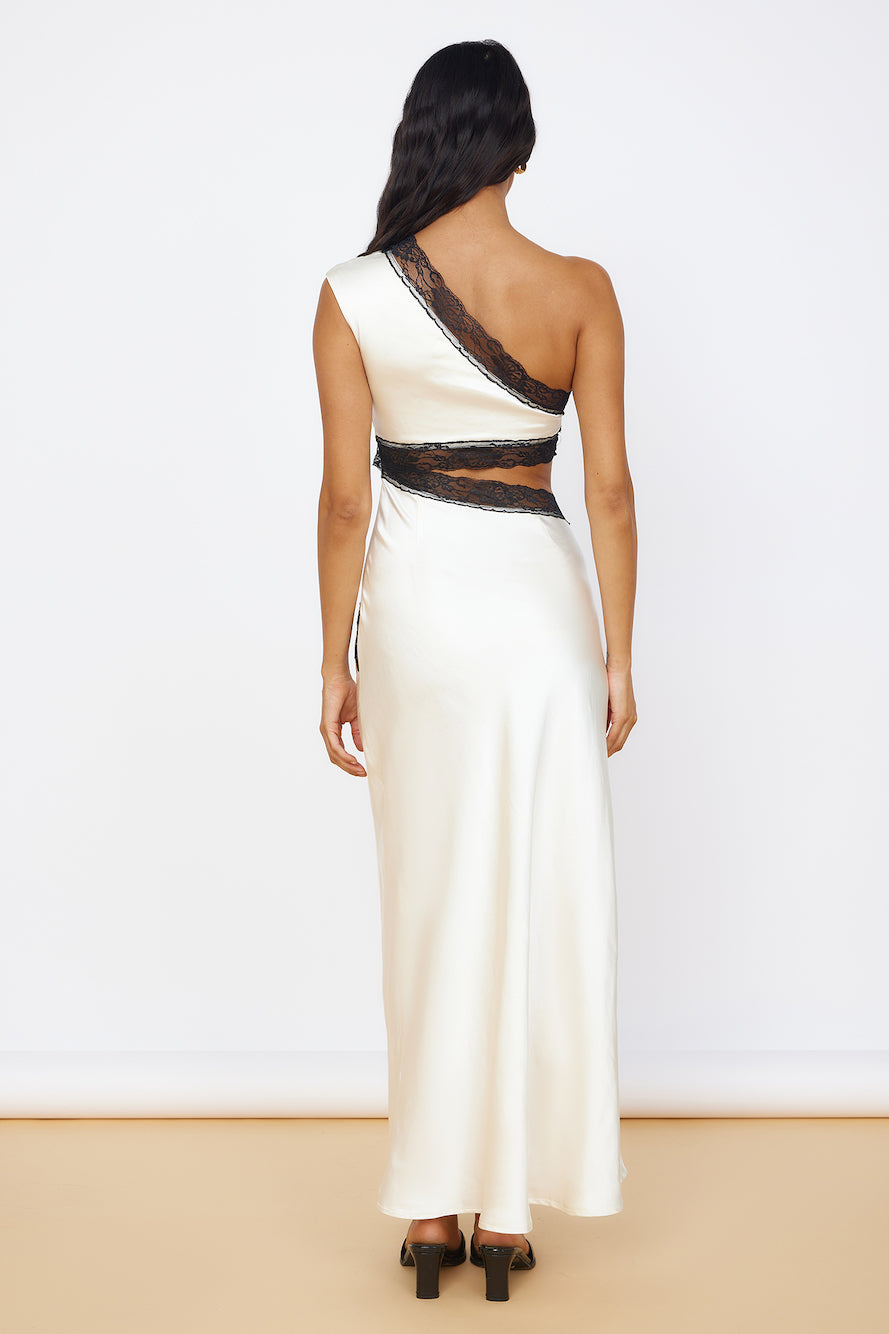 Limitless Love Satin Maxi Dress Champagne