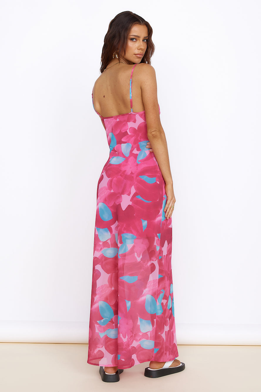 Make Up My Mind Maxi Dress Pink