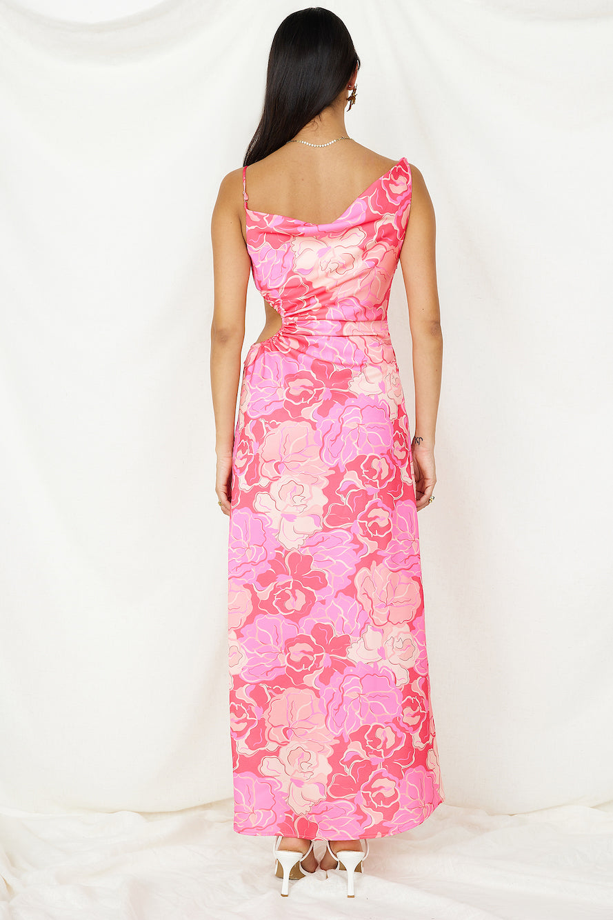 Strawberry Sunset Maxi Dress Pink