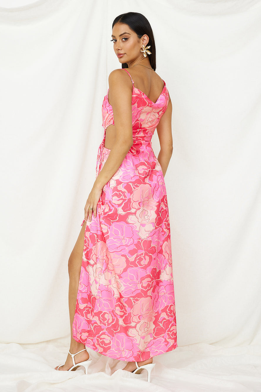 Strawberry Sunset Maxi Dress Pink