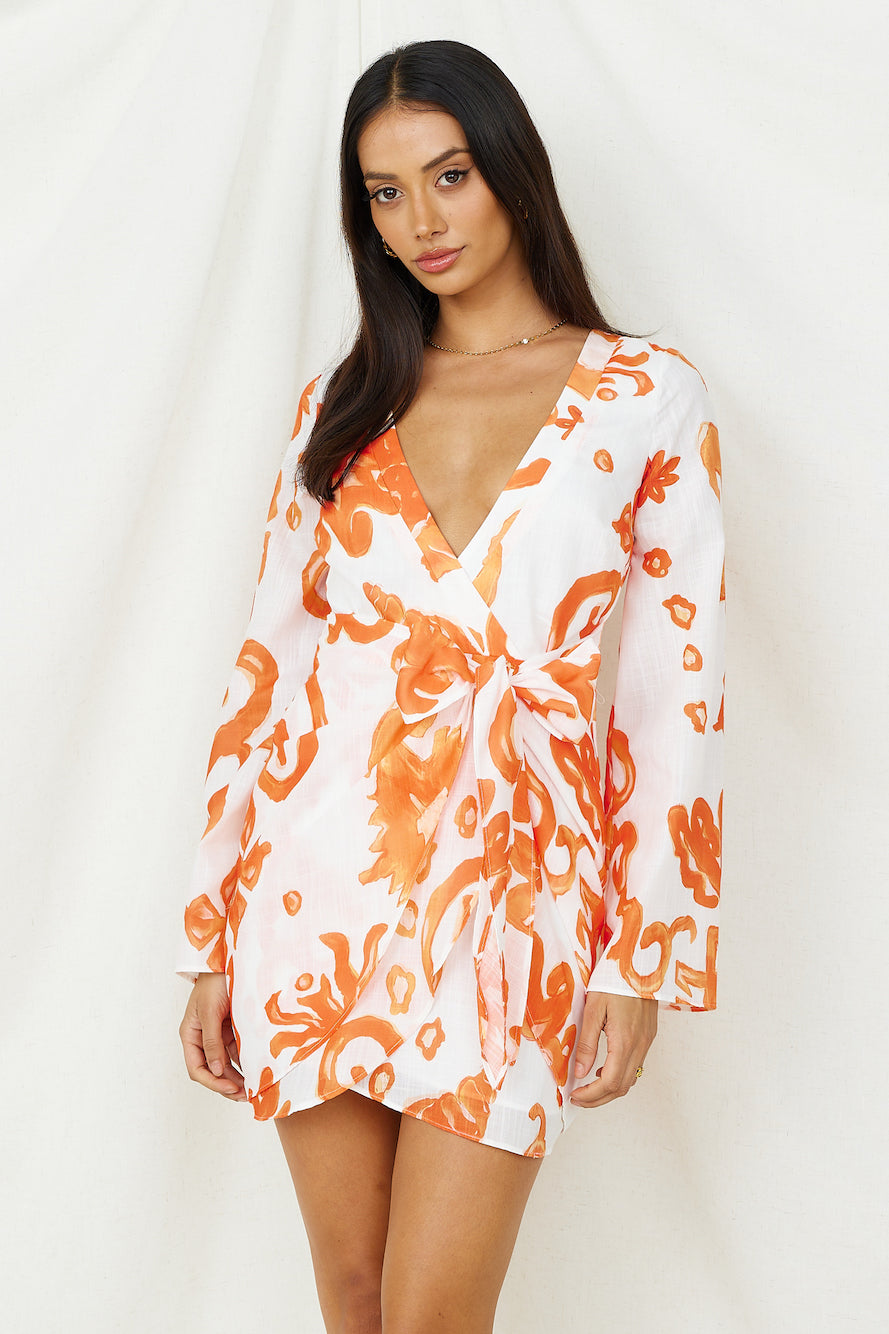 Make It Happen Mini Dress Orange