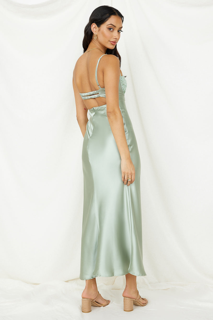 Destination Wedding Midi Dress Khaki
