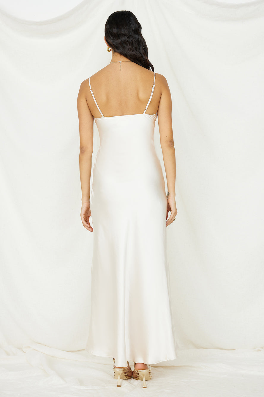 People Watching Maxi Dress Champagne