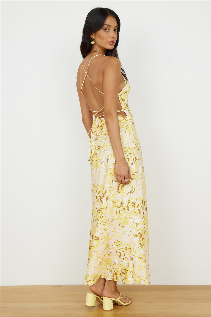 For The Taking Maxi Dress Yellow