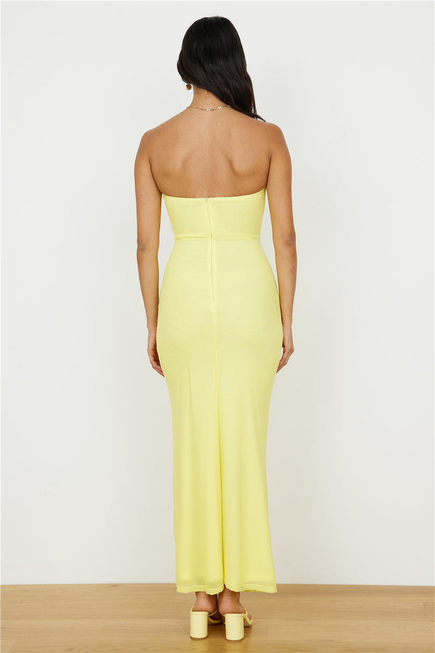 Josephine Strapless Maxi Dress Yellow