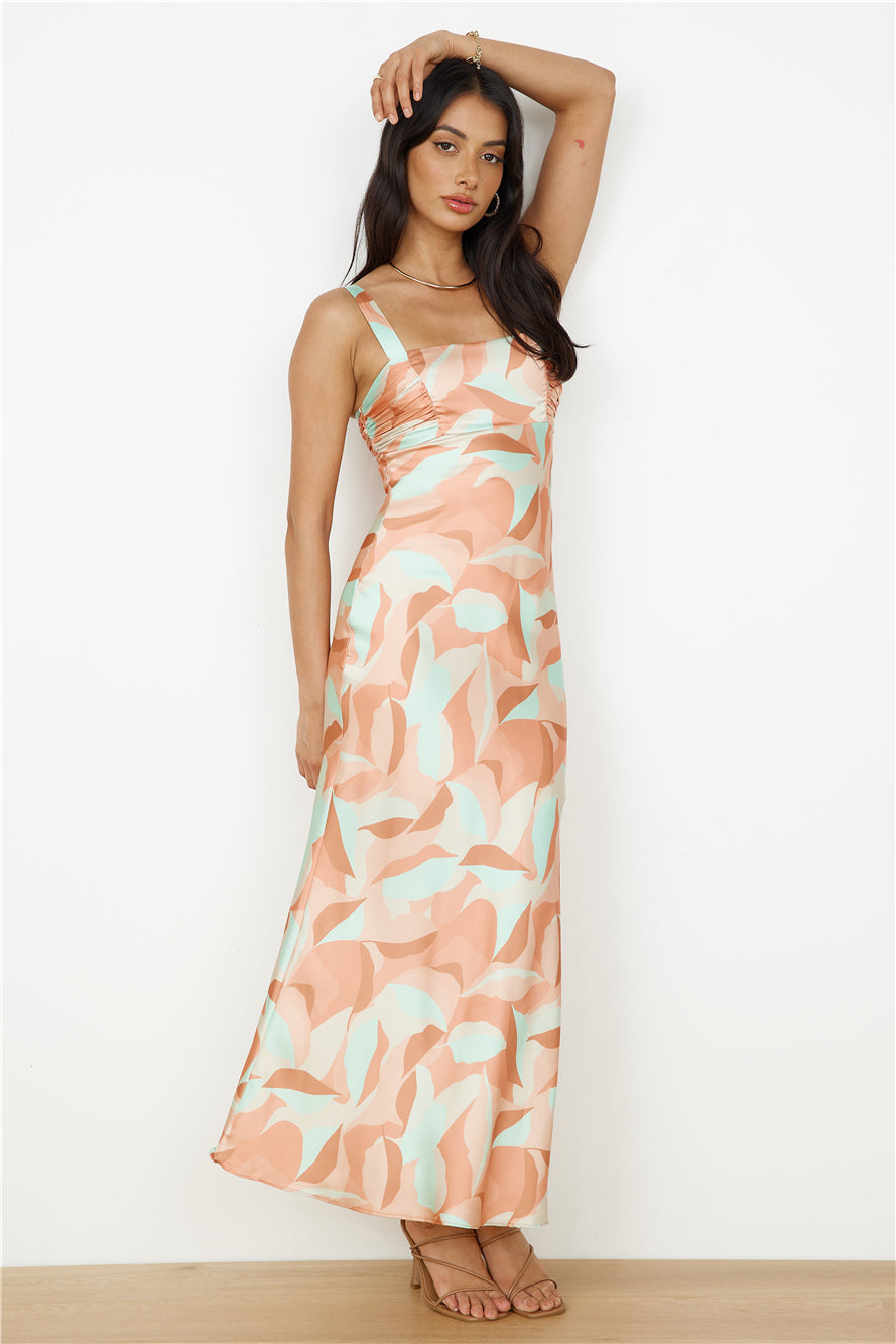 Earth Sign Maxi Dress Orange