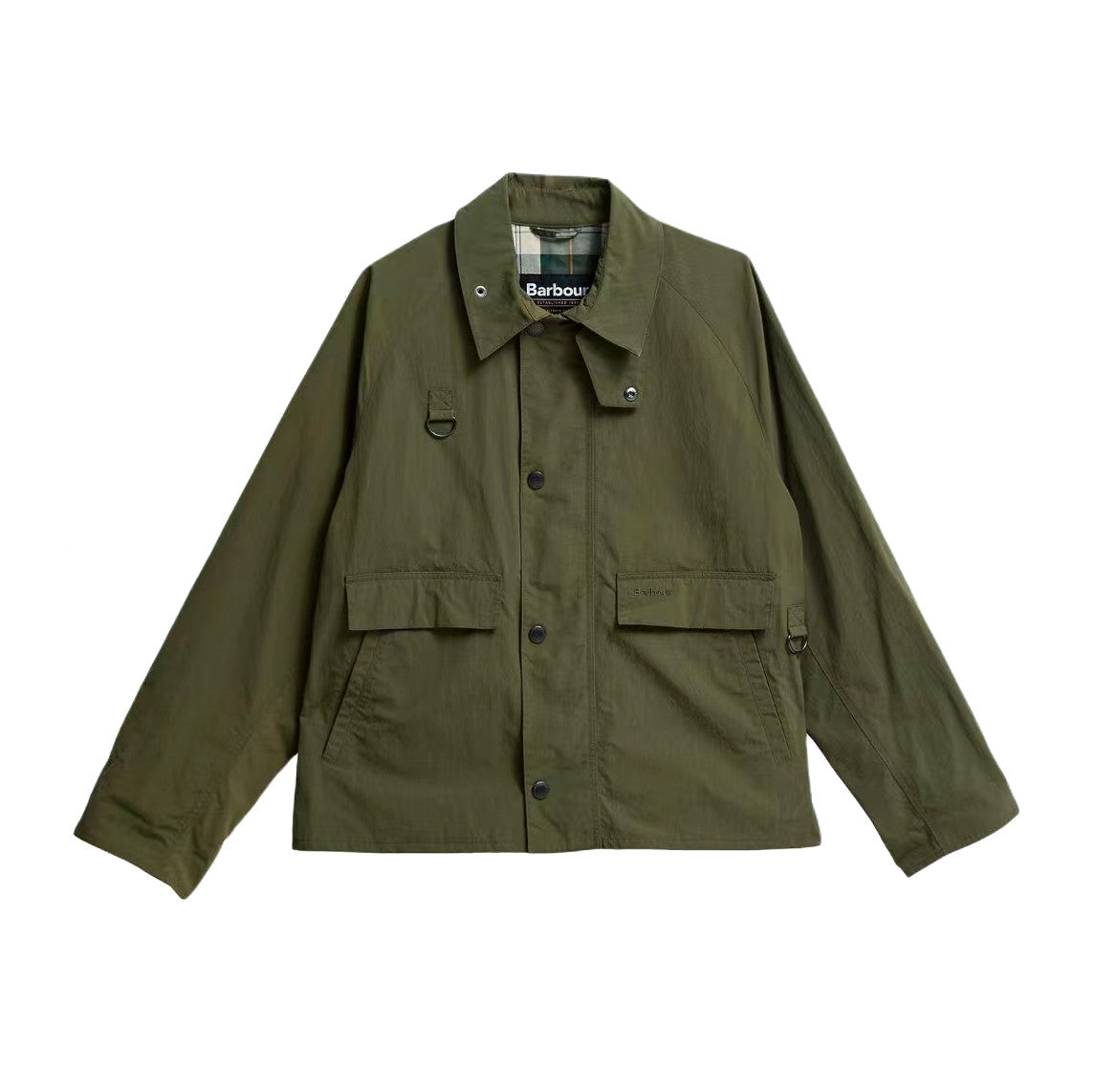 Barbour Men's Spring/Fall Fashion Classic Solid Color Lapel Single Breasted Waterproof Polyester Blend Fabric Casual Oversized Jacket #79495