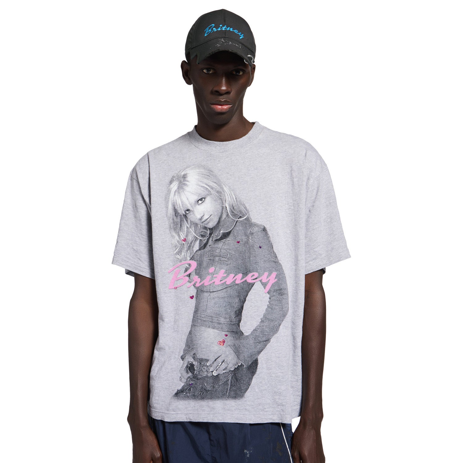 Balenciaga Music  Britney Spears Series Men's and Women's Summer Character Print Round Neck Cotton Short Sleeve T-Shirt #77896
