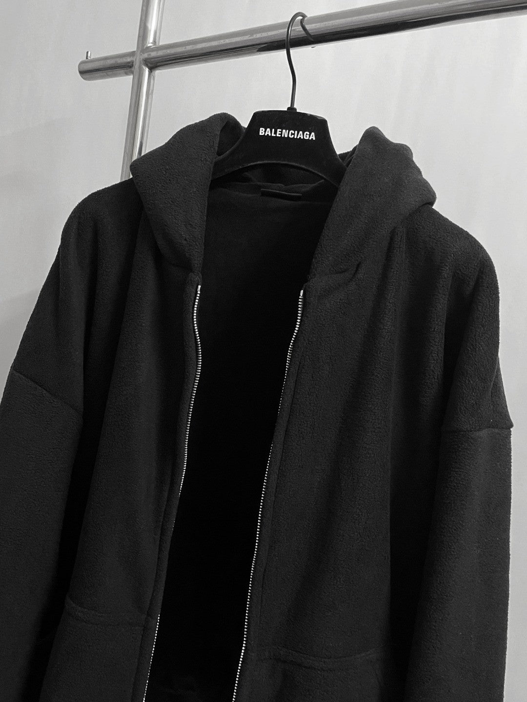 Balenciaga Men's And Women's Spring/Fall Fashion Casual Solid Color Hooded Zipper Classic Print Long Sleeve Jacket #78887