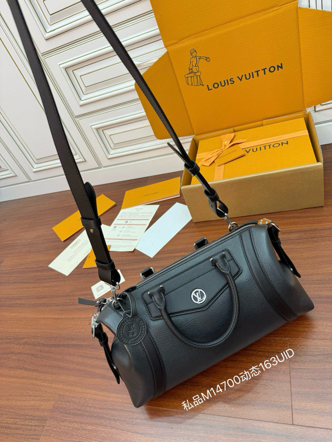 Louis Vuitton BIKER Women's Fashion Casual Metal Logo Badge Leather Adjustable Shoulder Strap Handbag Tote Bag Shoulder Bag Bags M26563 #78348