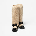 Chanel High Boots Shearling Lambskin Calfskin Lambskin Patent Calfskin Beige Black #334245