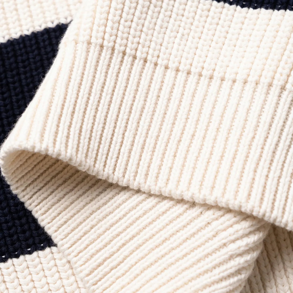 Celine Men's Colorblock Striped Logo Letter Knitted Loose Long-sleeved Sweater #334964