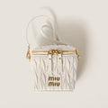 Miumiu Matelassé Women's Solid Colour Soft Sheep Leather Ultra Mini Handbag Shoulder Crossbody Bag Bags #76617