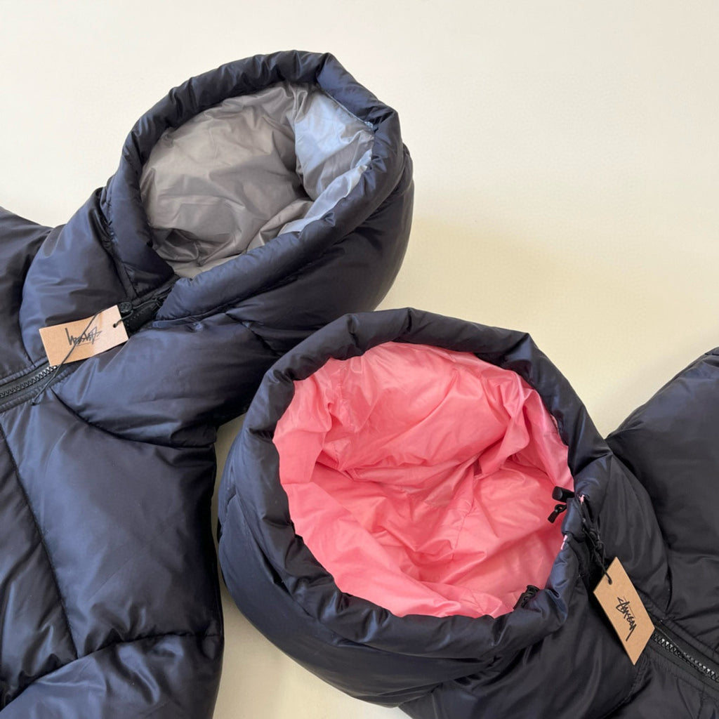 Stussy Micro Ripstop Down Parka Long Sleeve Zipper Hooded Puffer Down Jacket #97738