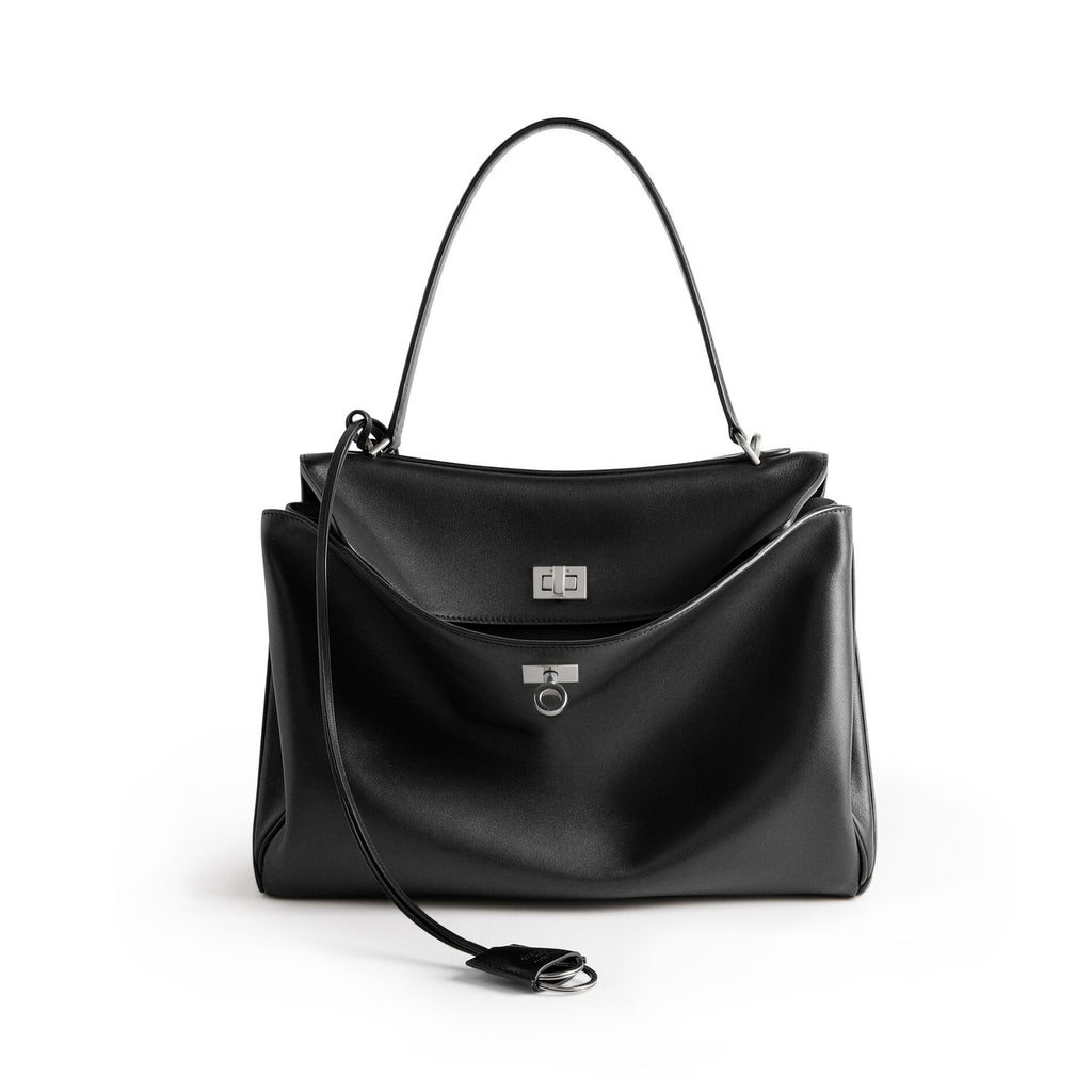 Balenciaga Women's Fashion Rodeo Medium Handbag Casual Pure Color Cowhide Leather Shoulder Crossbody Bags Bags 7897722AA4U1000 Ngvp #9916