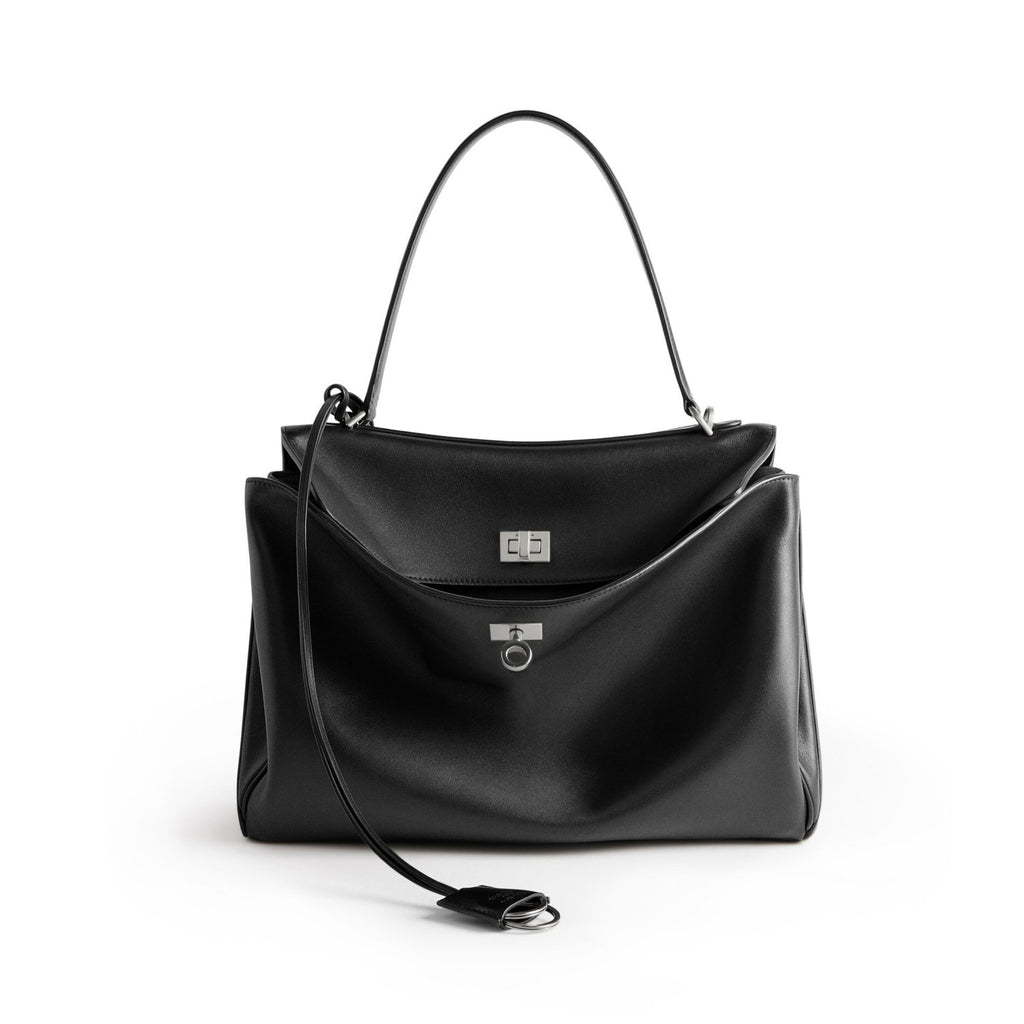 Balenciaga Women's Fashion Rodeo Medium Handbag Casual Pure Color Cowhide Leather Shoulder Crossbody Bags Bags 7897722AA4U1000 Ngvp #9916