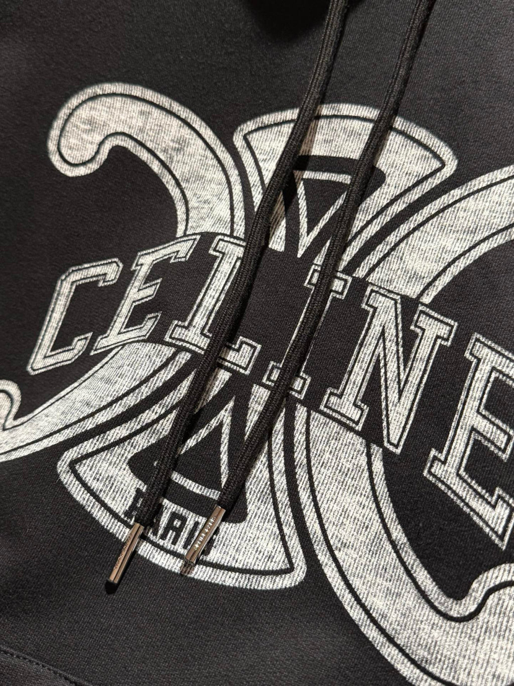 Celine Men's And Women's Spring/Fall Fashion Casual Solid Color Letter Print Hooded Pullover Oversized Long Sleeve Sweatshirt #78632
