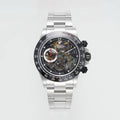 Rolex Men's Skeleton Dial Ceramic Bezel Steel Strap Mechanical Watch #97792
