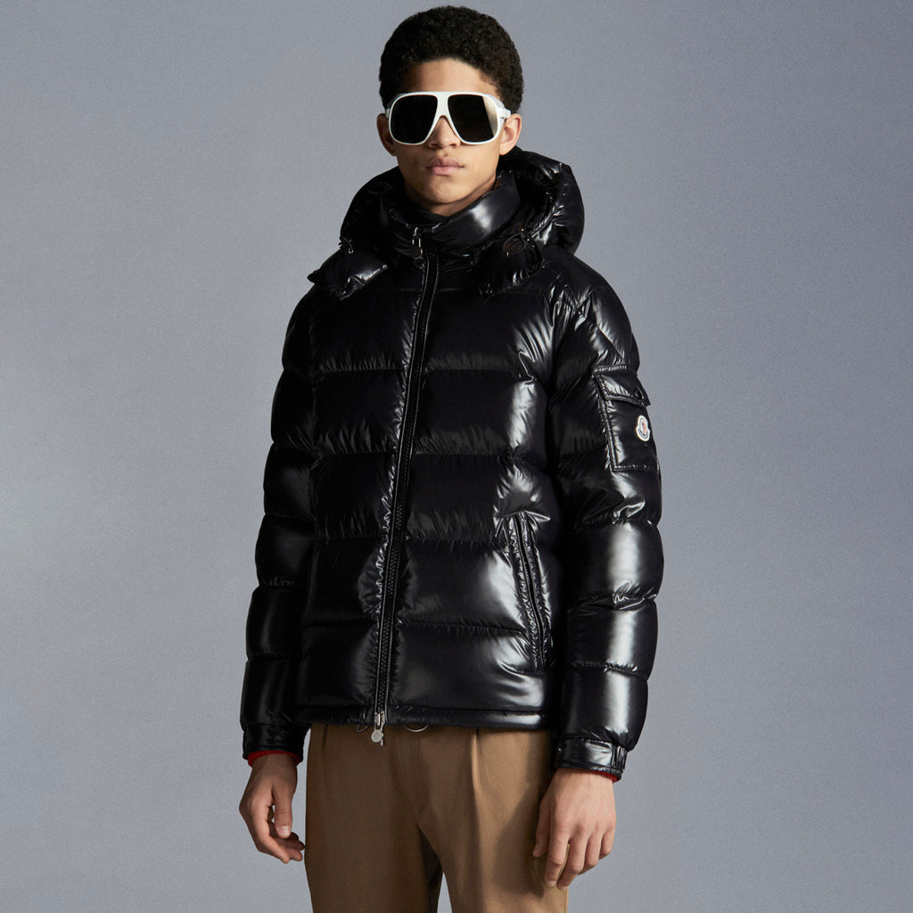 Moncler Maya Men's Winter Black Short Zip Hooded Puffer Down Jacket #97352