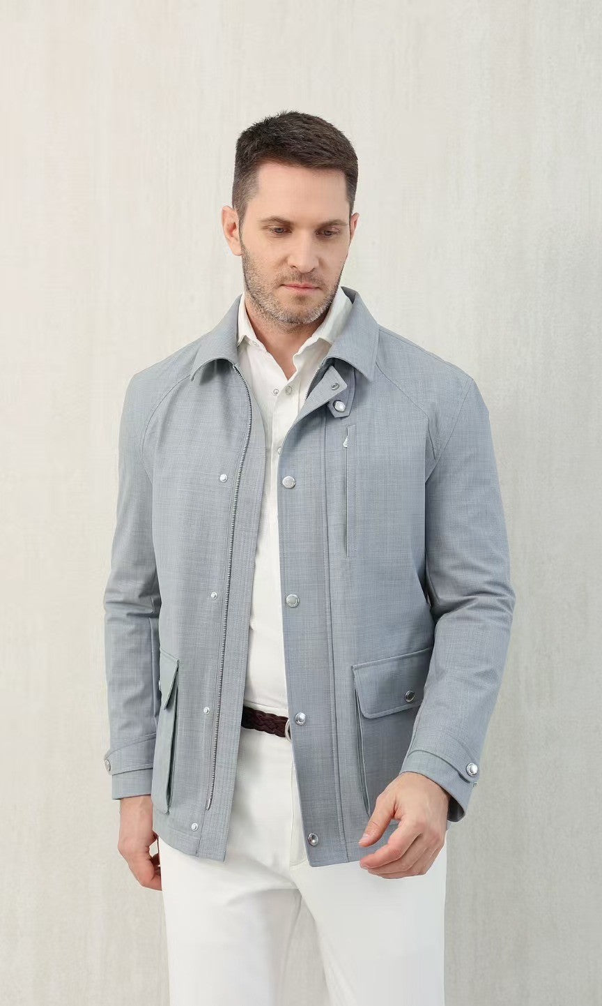Brunello Cucinelli Men's Spring And Summer Fashion Shoulder Insert Sleeve Military Jacket Light And Comfortable Temperament Jacket Coat Ngvp #9961