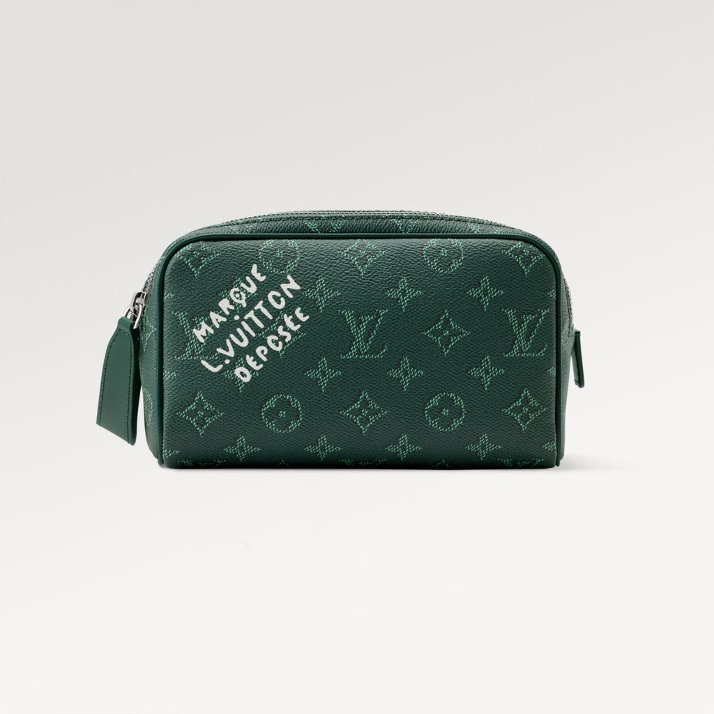LOUIS VUITTON DOPP KIT Mini Toiletry Bag Monogram Heritage Canvas Zipper Mini Wallet Bag Bags  #82262A