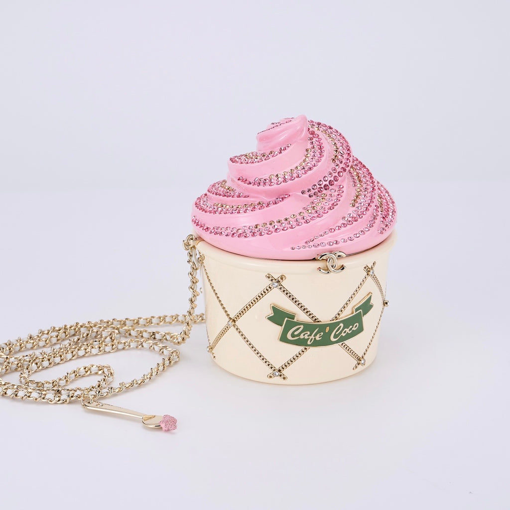 Chanel Women's Fashion Casual Chain Handle Ice Cream Shaped Pouch Evening Clutch Crossbody Bag Bags #78484