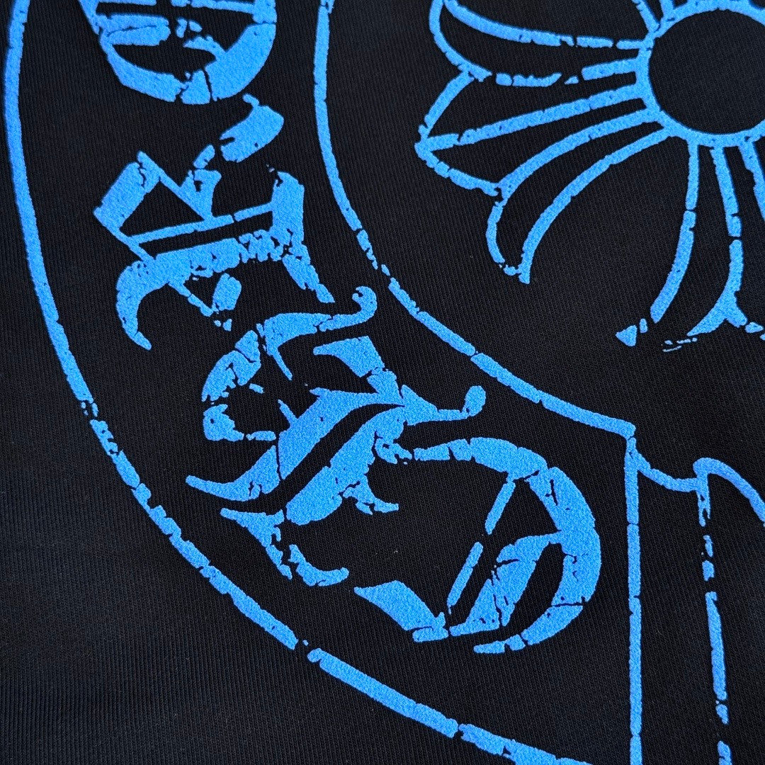 Chrome Hearts Blue Cracked Print Sweatshirt #334014
