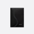 Dior Men's CD lcon Vertical Bifold Card Holder Passport Holder Casual Logo Solid Color Canvas Leather Saddle Passport Cover Wallet Purse Bags Bag 2ADCH169YKK-H00N #81355