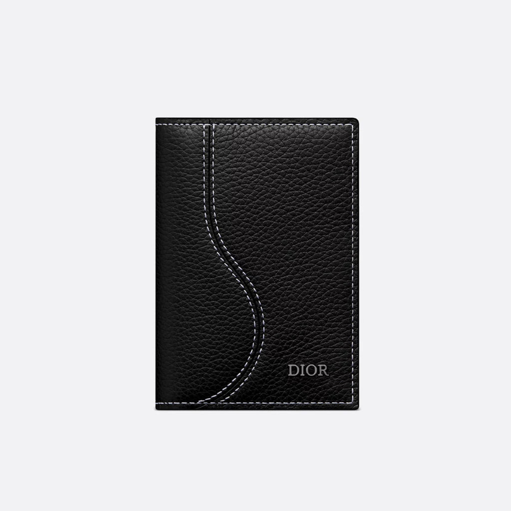 Dior Men's CD lcon Vertical Bifold Card Holder Passport Holder Casual Logo Solid Color Canvas Leather Saddle Passport Cover Wallet Purse Bags Bag 2ADCH169YKK-H00N #81355