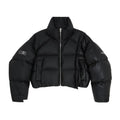 Maison Margiela Men's Winter Black Pleated Wide Down Patchwork Shorts Down Puffer Jacket #97331