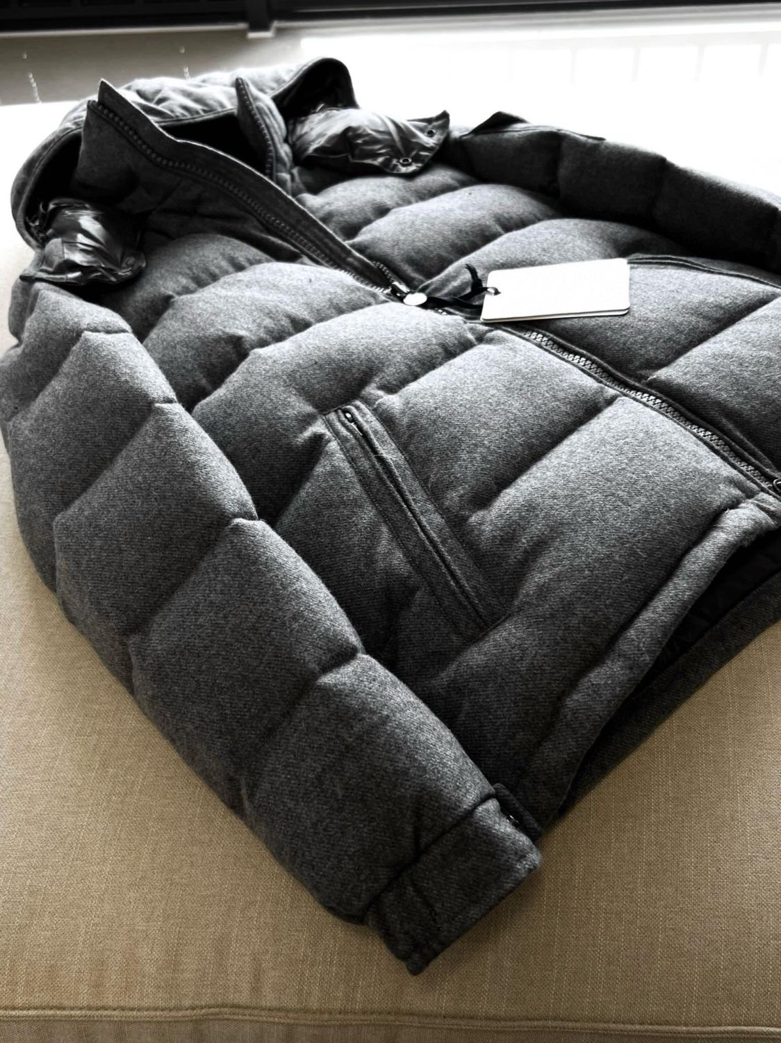 Moncler Men's Winter Solid Color Hooded Zipper Long Sleeve Puffer Down Jacket #73858