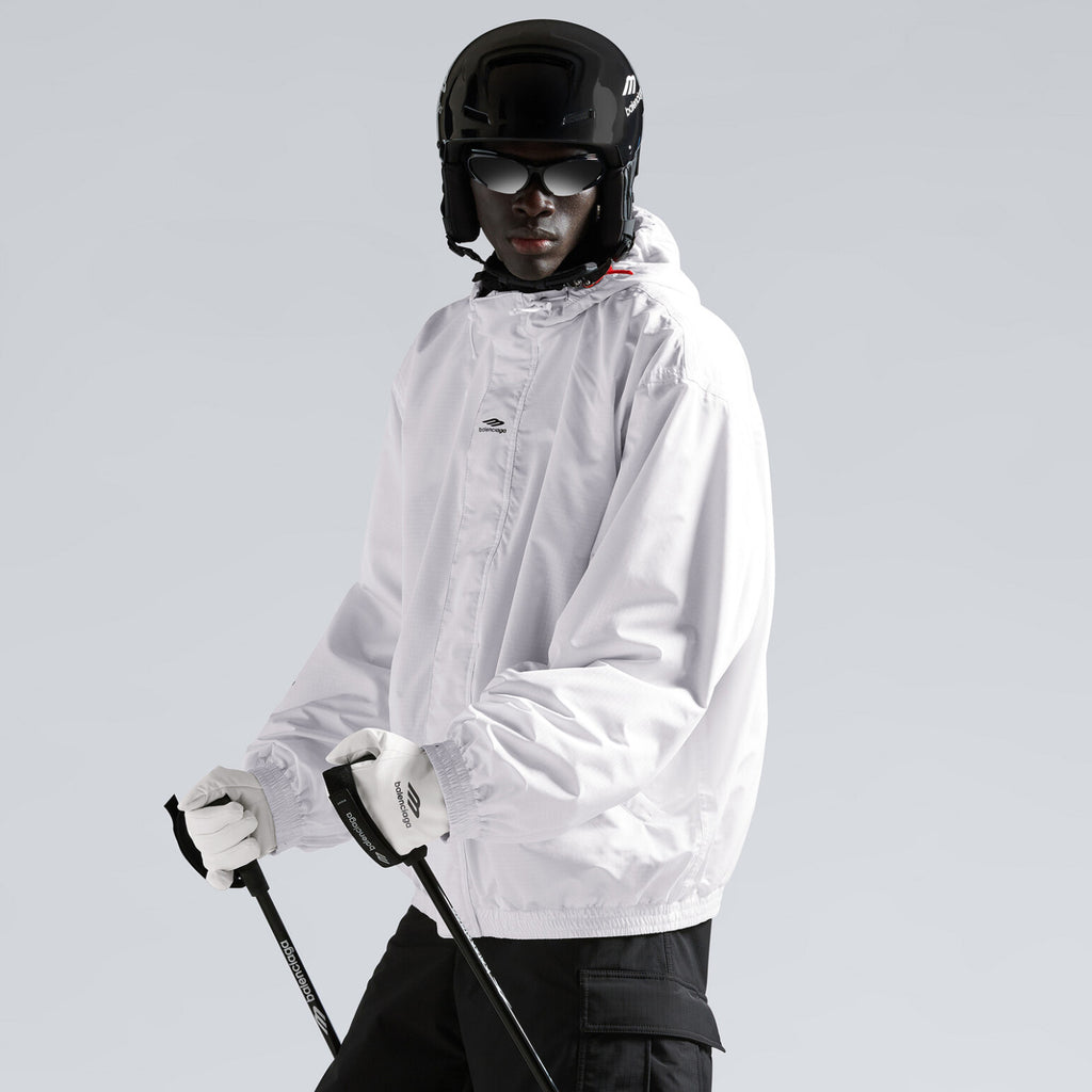 Balenciaga 3B SPORTS ICON SKI Men's Fall/Winter Fashion Solid-Color Hooded Zipper Windproof Ski Series Down Jacket #79555