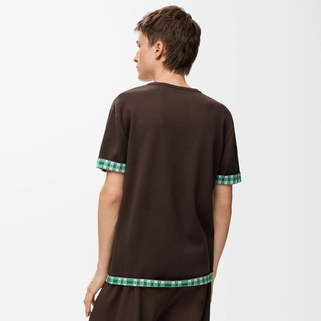 Loewe Men's And Women's Summer Fashion Casual Crew Neck Pullover Short Sleeve Knit T Shirt with Turned Up Sleeves T-shirt #79298