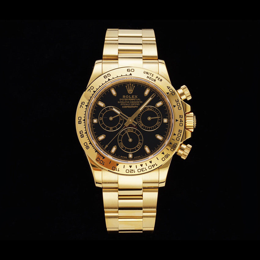 Rolex Men's Gold Mechanical Movement 100m Water Resistant Solid Color Dial Oyster Steel Strap Watch #74844