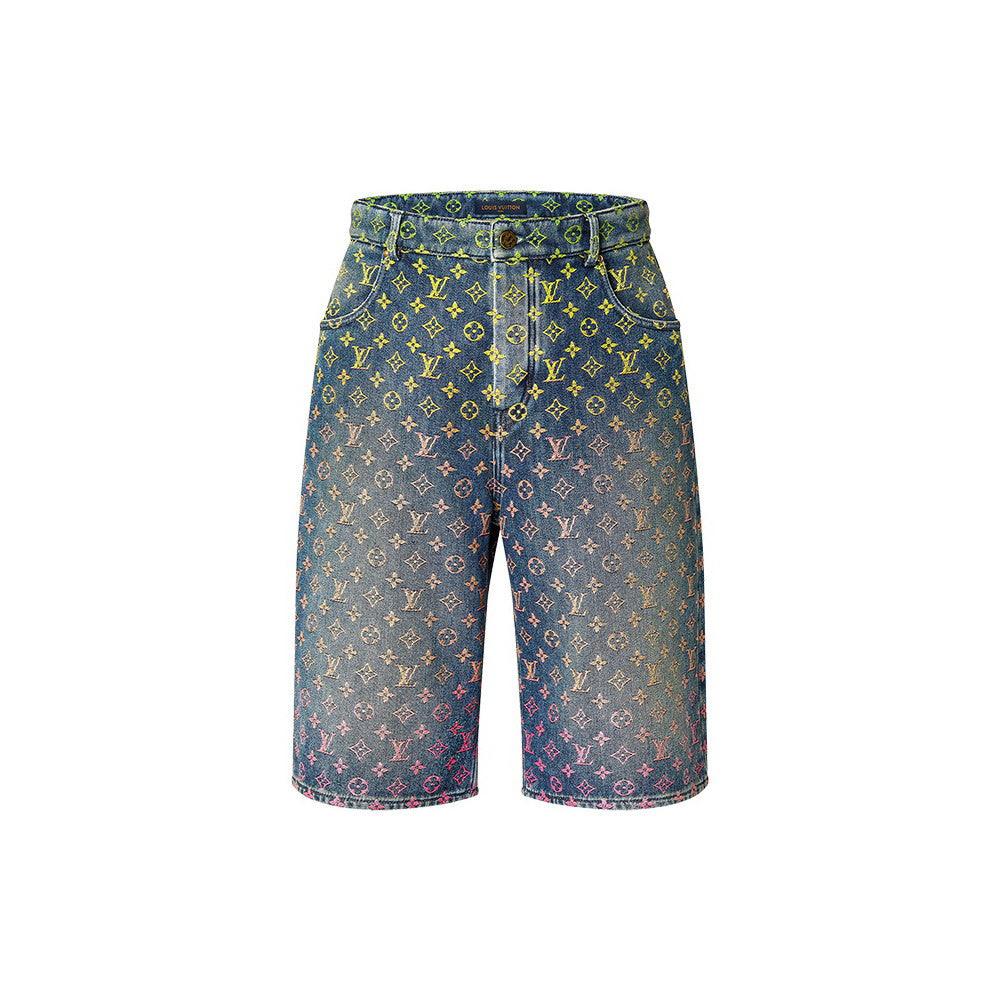 Louis Vuitton Denim Gradient Shorts Pants #94149