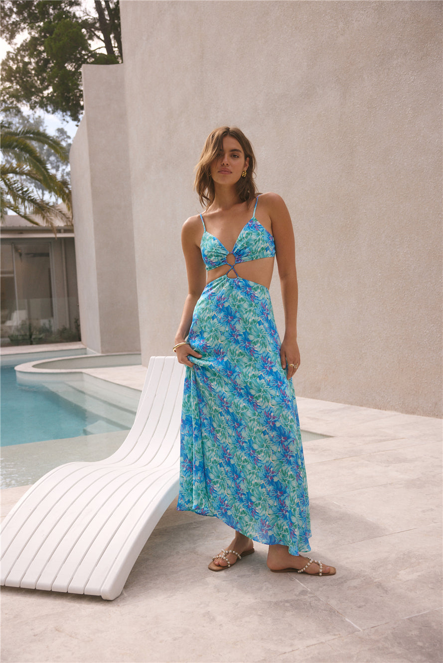 FORTUNATE ONE Serena Maxi Dress Blue
