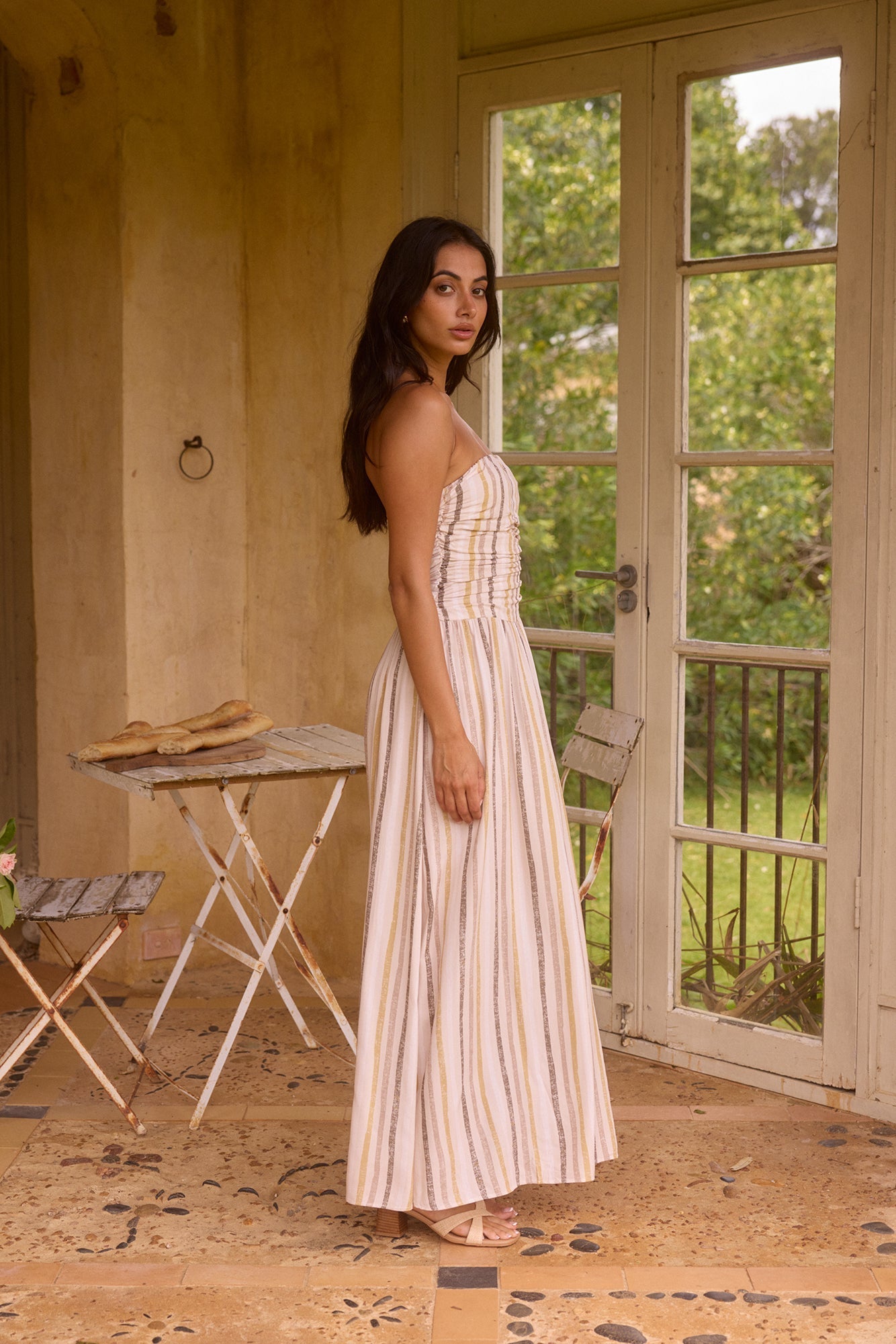Ember and Ashes Strapless Maxi Brown