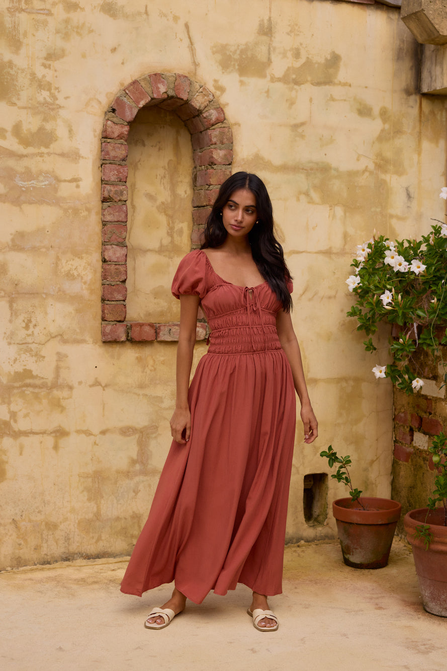 Dusk and Dawn Maxi Dress Brown