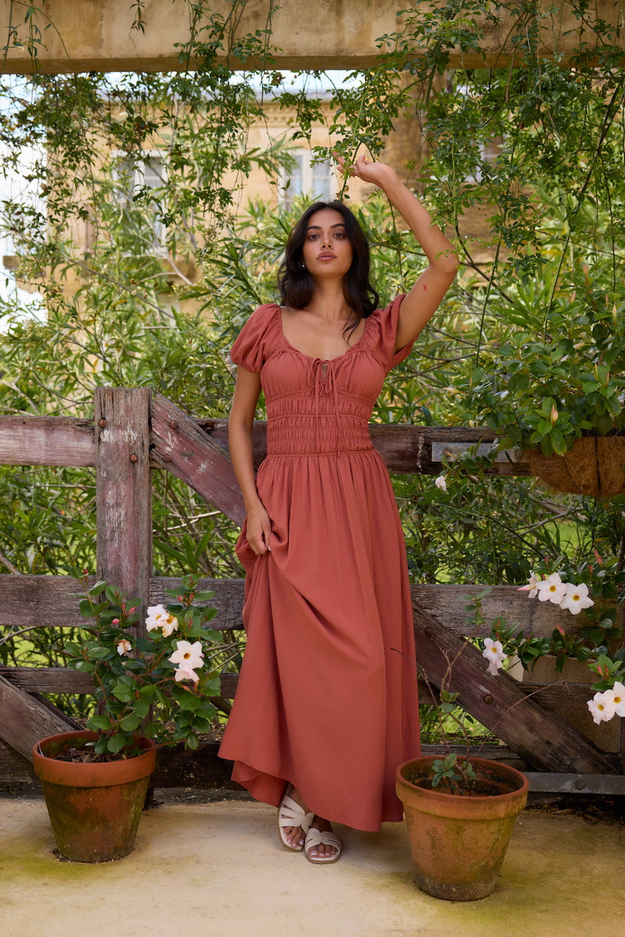Dusk and Dawn Maxi Dress Brown