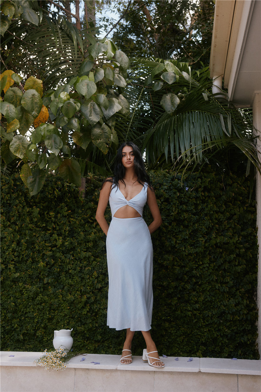 Soft Silhouette Maxi Dress Blue