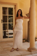 Midnight Radiance Dress Strapless Dress Cream
