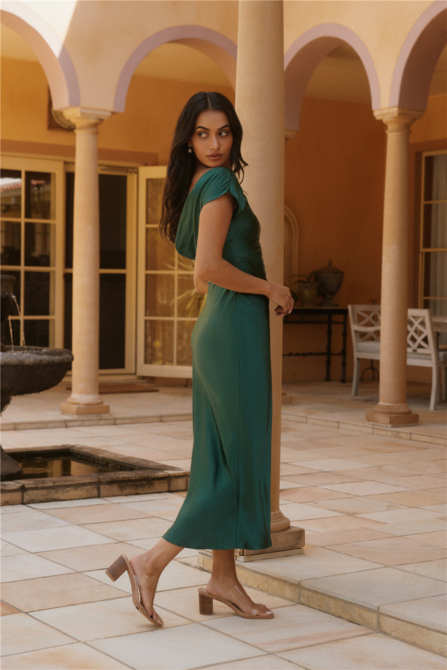Sweet Serenity Midi Dress Green