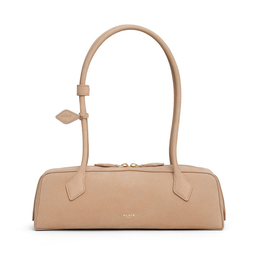Alaïa Raspberry Le Teckel Medium Bag in Nubuck #320545