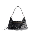 Balenciaga LE CITY MOTO Men's And Women's Fashion Solid Color Leather Zipper Closure Large Capacity Adjustable Shoulder Strap Biker Bag Travel Tote Shoulder Bag Bags 8461862ABEK1000 #79568